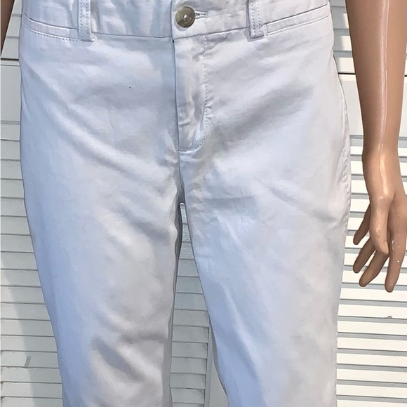 GAP Ivory Flat Front Chino Straight Regular Fit Pants Women's Size - Picture 3 of 10
